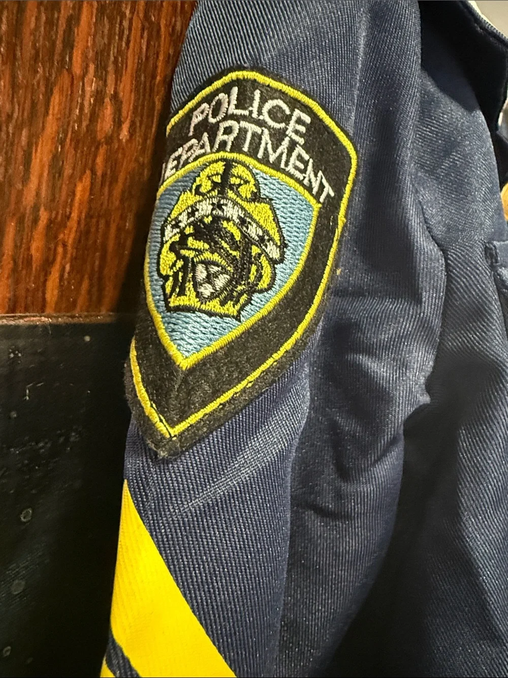 Police Kids Navy Blue Patrol Costume with Gold Buttons